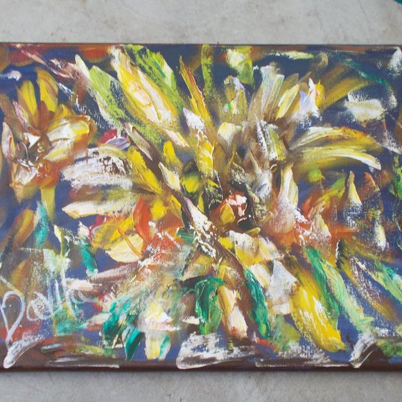 Certified Original "Sunburst" impressionistic oil painting by Davila, 12"x16" - Picture 2 of 4